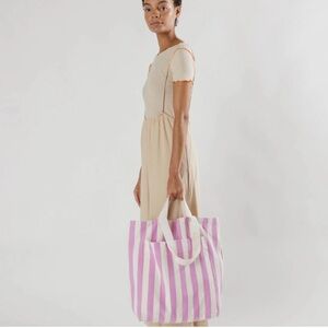 Baggu Giant Tote Bag in grey denim